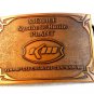 Vintage Mobile Synthetic Rutile Plant Kerr McGee KM Belt Buckle