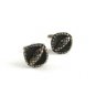 Unmarked Silvertone & Victorian Mourning Button Top Cufflinks 11062013ttg
