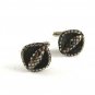 Unmarked Silvertone & Victorian Mourning Button Top Cufflinks 11062013ttg