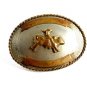 Western Rodeo Cowboy Bull Riding German Silver Belt Buckle