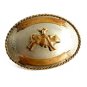 Western Rodeo Cowboy Bull Riding German Silver Belt Buckle
