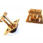 Vintage Gold Tone & Red Cufflinks by Anson