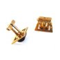 Vintage Gold Tone & Red Cufflinks by Anson