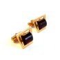 Vintage Gold Tone & Red Cufflinks by Anson