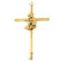 Goldtone Child Kneeling Pendant / Cross 8414