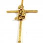 Goldtone Child Kneeling Pendant / Cross 8414