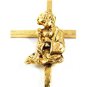 Goldtone Child Kneeling Pendant / Cross 8414