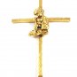 Goldtone Child Kneeling Pendant / Cross 8414