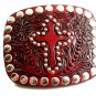 Western Rodeo Style Leather w/ Cross Belt Buckle