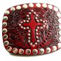Western Rodeo Style Leather w/ Cross Belt Buckle