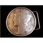 Vintage 1916 USA Winged Victory 10 Cents Belt Buckle