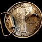 Vintage 1916 USA Winged Victory 10 Cents Belt Buckle