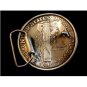 Vintage 1916 USA Winged Victory 10 Cents Belt Buckle
