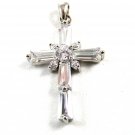 Sterling Silver & CZs Sparkly Cross / Pendant 81814