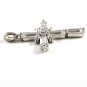 Sterling Silver & CZs Sparkly Cross / Pendant 81814