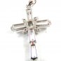 Sterling Silver & CZs Sparkly Cross / Pendant 81814