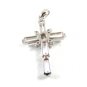 Sterling Silver & CZs Sparkly Cross / Pendant 81814