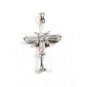 Sterling Silver & CZs Sparkly Cross / Pendant 81814