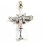 Sterling Silver & CZs Sparkly Cross / Pendant 81814