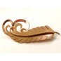 Huge Signed Ingeneu Sterling Silver Gold Vermeil Feather Brooch