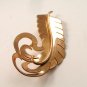 Huge Signed Ingeneu Sterling Silver Gold Vermeil Feather Brooch