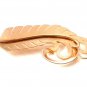 Huge Signed Ingeneu Sterling Silver Gold Vermeil Feather Brooch