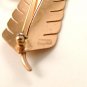 Huge Signed Ingeneu Sterling Silver Gold Vermeil Feather Brooch
