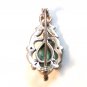Sterling Silver & Marcasites & Blue Stone Brooch