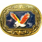 Vintage Enameled American Eagle Belt Buckle Unbranded 71215