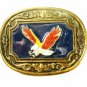 Vintage Enameled American Eagle Belt Buckle Unbranded 71215
