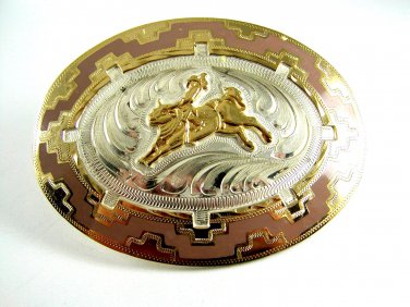 Silver Strike Western Rodeo Cowboy Bull Rider Belt Buckle 11132013