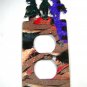 3 Cowboys 3 horses Double Outlet Cover Plate by Steel Images 42315a