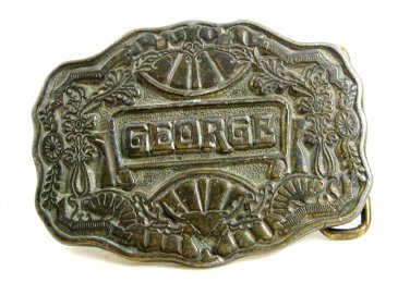 Vintage GEORGE Belt Buckle by Oden 10242013