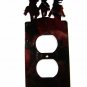 3 Cowboys 3 horses Double Outlet Cover Plate by Steel Images 42315b