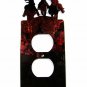 3 Cowboys 3 horses Double Outlet Cover Plate by Steel Images 42315b