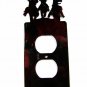 3 Cowboys 3 horses Double Outlet Cover Plate by Steel Images 42315b