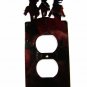 3 Cowboys 3 horses Double Outlet Cover Plate by Steel Images 42315b