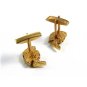 True Vintage Goldtone Greek Warrior Trojan Cufflinks Unmarked 102414