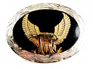 Western Cowboy American Eagle Belt Buckle by Silver Strike 12112013ea