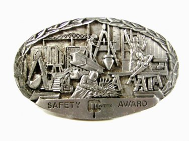 1985 Entex Safety Award Belt Buckle By Indiana Metal Craft 73015
