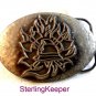 1995 Firemans Helment Ax Fire Belt Buckle Made in U.S.A.