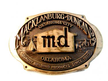 Vintage Macklanburg - Duncan Oklahoma City Belt Buckle