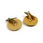 True Vintage Goldtone Button Cufflinks Unmarked 100714