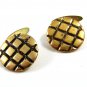 True Vintage Goldtone Button Cufflinks Unmarked 100714