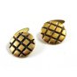 True Vintage Goldtone Button Cufflinks Unmarked 100714