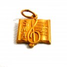 1960's SMA Musical Notes Charm 61814 Signed on Back