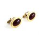 Kreisler Quality Goldtone & Red Cufflinks 11062013