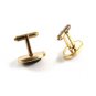 Kreisler Quality Goldtone & Red Cufflinks 11062013