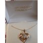 Sterling Silver & 18Kt Gold Diamond Accent & Mom & Heart Pendant Chain