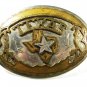 Early Brass & Silvertone Texas Star State Belt Buckle Unbranded 73015